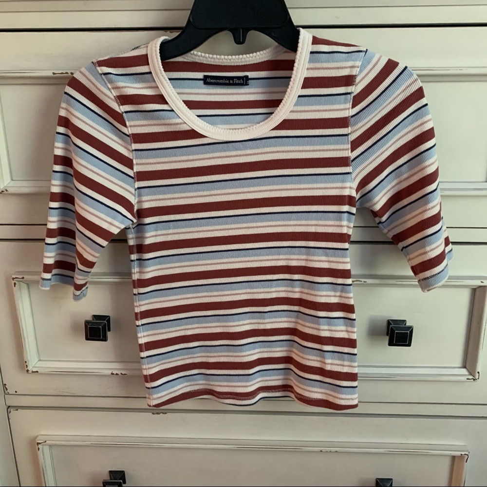 abercrombie and fitch fitted crop top